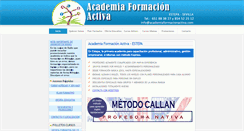 Desktop Screenshot of academiaformacionactiva.com